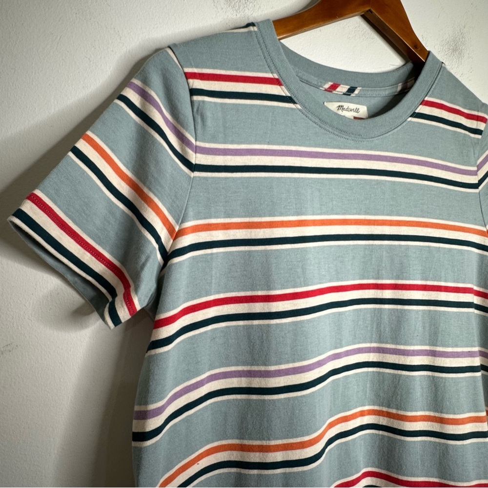 Madewell Women’s Tee Dress in Alchester Stripe Size Small - Picture 7 of 9